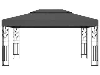 Pavillon med dobbelttag 3x4 m antracitgrå