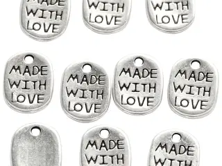 Forsølvet Smykkevedhæng - 10 stk. til Kreative Projekter