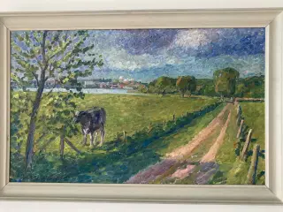 Lasse Winslev 73x112 m. ramme. Lærred 60x 100