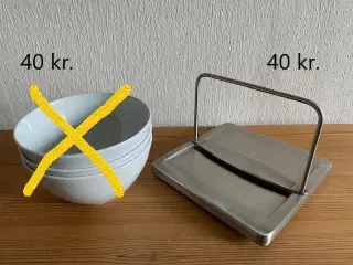 Køkkenting og andet indbo - pris: 40 kr/stk.
