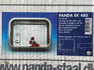 Panda stålvask 480x340