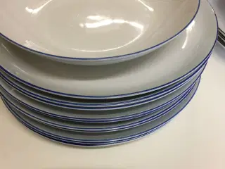 Atalier Kaffestel / spisestel med blå kant
