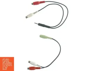 3,5 mm jack til 2 x RCA-adapterkabel (str. 25 cm)