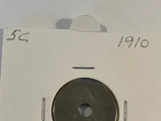 5 Centimes Belgian Congo 1910
