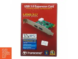 USB 3.0 expansion card fra Transcend (str. 15 x 10 cm)