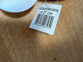 Adventsstage, hvid Ø27 cm