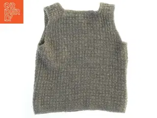 Strikket vest (str. Størrelsen er ikke angivet, men vurderes til at være voksenstørrelse.)