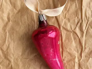 Vintage julekugle, rød chili