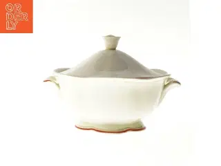 Rund serveringsskål med låg fra Arabia (str. Ø 21x19 cm)