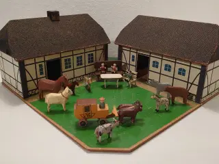 Vintage bondegård med 16 trædele fra Erzgebirge. 