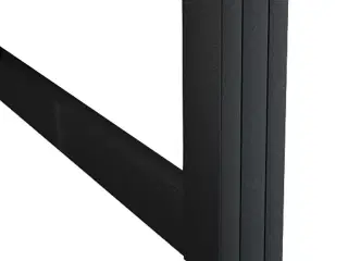 Skydedør 90x205 cm sikkerhedsglas og aluminium sort