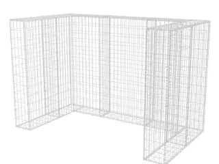 Gabion-afskærmning til 2 affaldsbeholdere 180x100x120 cm stål