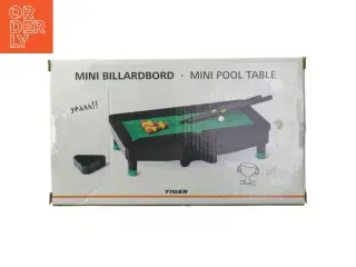 Mini billardbord fra Tiger (str. 24 x 14 cm)