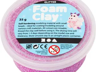 Foam Clay®, glitter, lilla, 35g/ 1 ds.