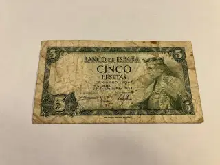 5 Pesetas 1954 Spain