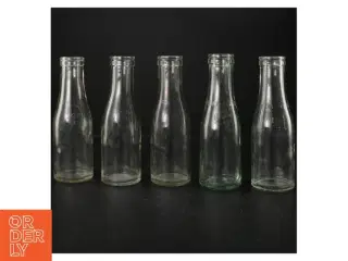 5 Genbrugsglasflasker (str. H. 19 cm. 250 ml)