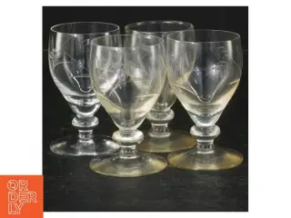 Holmegaard Bygholm portvinsglas (str. 4 styk. ø. 4,5 cm. længde, 8 cm)