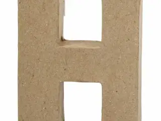 Håndlavet Bogstav H i Papmaché - 10 cm Dekoration