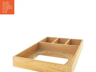 Træreol med spejl (str. 57x37x7 cm)