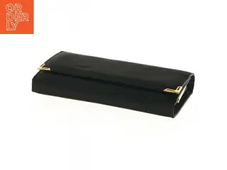 Sort clutch taske med gulddetaljer (str. 18x10 cm)