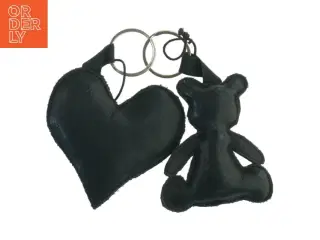 Nøgleringsæt med hjerte og bamse (str. 9 cm)