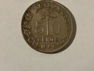 50 Cents Ceylon 1927