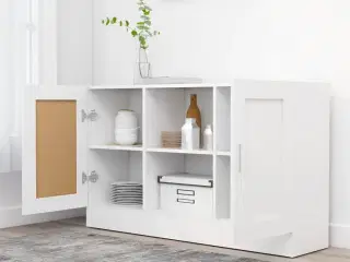 Skænk 120x30,5x70 cm konstrueret træ hvid