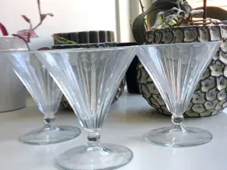 3 flotte martini-glas. Cocktailglas.