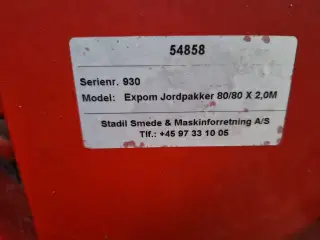 Jordpakker, tung 80 cm. x 2 m.