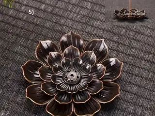 * Flot røgelsesbrænder - udoformet som en Lotus bl