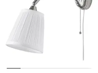 Ikea Årstid væglampe/sengelampe hvid skærm