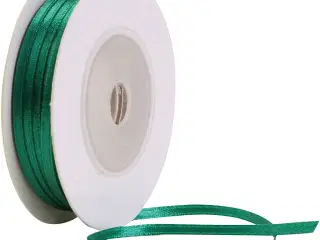 Mørk Grøn Satinbånd 3 mm - 30 m Rulle