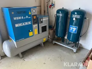 Kompressorer MARK MSM4KWD 200 L med 2 styk 50 liters tanke.