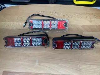 3 stk LED baglygter