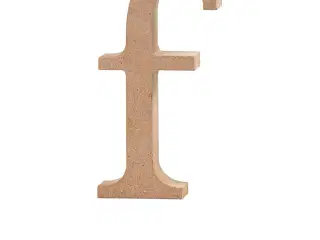 Bogstav, f, H: 13 cm, tykkelse 2 cm, 1 stk.