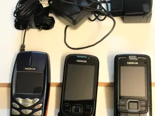 3 stk. Nokia mobil telefoner