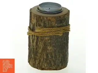 Træ-lysestage (str. H. 10 cm ø. 7 cm)