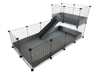 Gnaverbure – C&C modulbur 4x2 med loft 2x1 og grå rampe