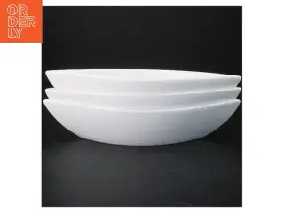 Lange hvide fade fra Calzone (str. 27 cm. 3 styk)