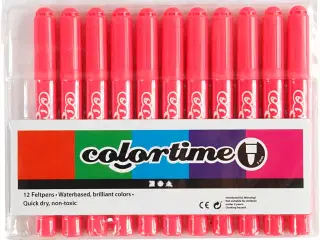 Colortime Tusch, streg 5 mm, pink, 12stk./ 1 pk.