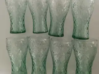 8 grønne Coca-Cola glas, 30cl