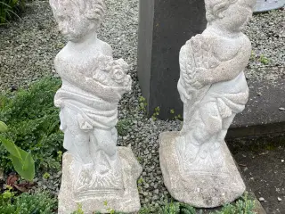 Gamle havefigur med patina 