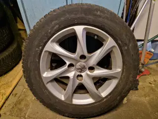 Orig. alu-fælge m. helårsdæk, Peugeot 208, 2017