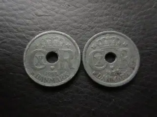 10 øre 1941 + 1944 zink