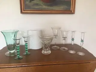 Blandet glasting og div. vaser