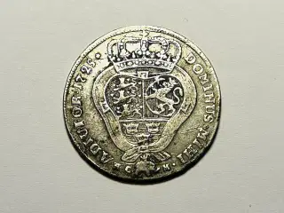 Norge sølv 4 mark 1725 monteringsspor 