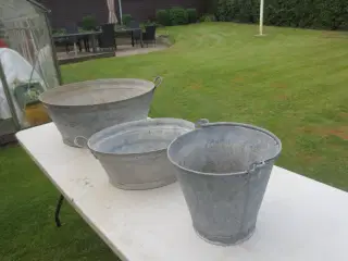 2 stk Glud&Marstrand Zinkbaljer og en spand 