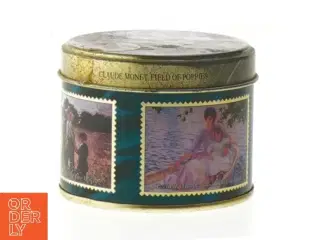 Monet dekorativ metalæske (str. Ø. 7 cm. længde. 5,5 cm)