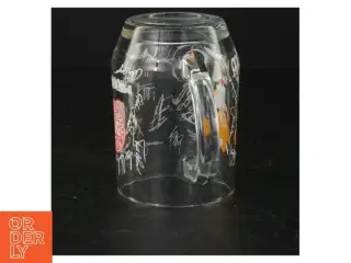 Glas med tryk fra VM i fodbold 1986 (str. 11 cm)
