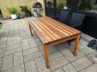 Havebord  85 x 180 cm massivt træ (oliebehandlet)